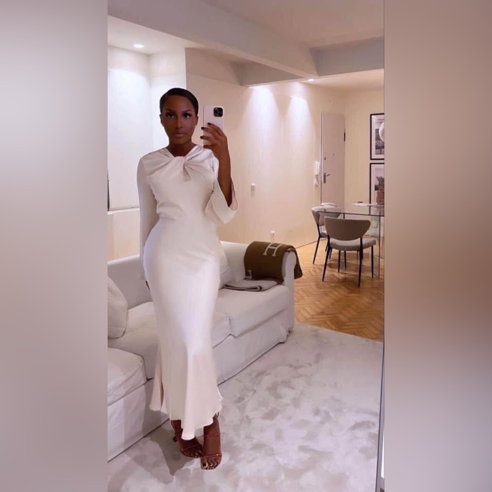 Zara Open Back Satin Effect Dress - Picture 12 of 15